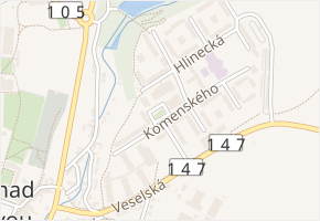 náměstí Mládeže v obci Týn nad Vltavou - mapa ulice
