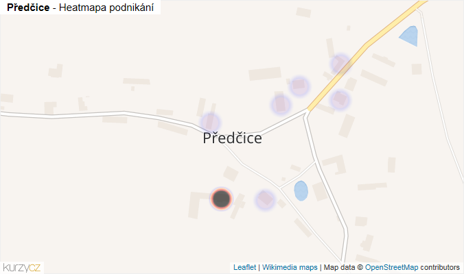 Mapa Předčice - Firmy v části obce.
