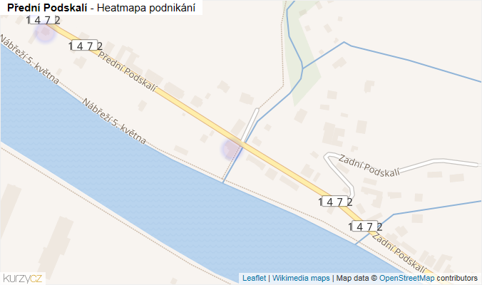 Mapa Přední Podskalí - Firmy v ulici.