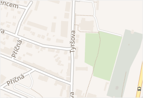 Tyršova v obci Týn nad Vltavou - mapa ulice
