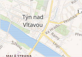 Úzká v obci Týn nad Vltavou - mapa ulice