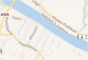 Vltavská v obci Týn nad Vltavou - mapa ulice