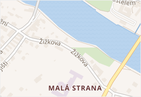 Žižkova v obci Týn nad Vltavou - mapa ulice