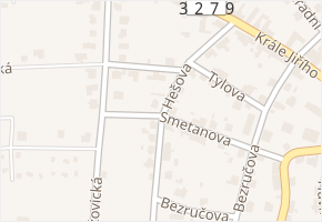 Hešova v obci Týnec nad Labem - mapa ulice