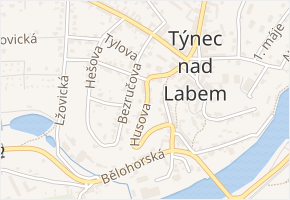 Husova v obci Týnec nad Labem - mapa ulice