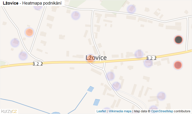Mapa Lžovice - Firmy v části obce.