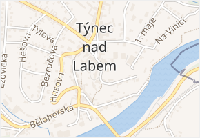 náměstí Komenského v obci Týnec nad Labem - mapa ulice