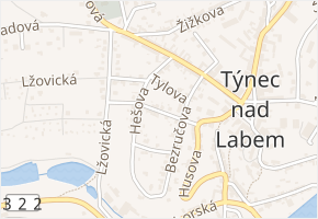 Smetanova v obci Týnec nad Labem - mapa ulice