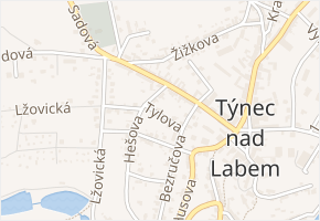 Tylova v obci Týnec nad Labem - mapa ulice