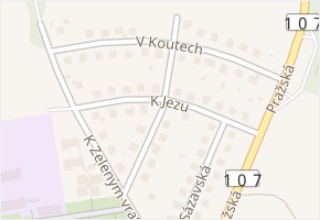 Čakovická v obci Týnec nad Sázavou - mapa ulice