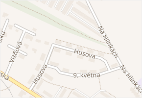 Husova v obci Týnec nad Sázavou - mapa ulice