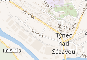 Příčná v obci Týnec nad Sázavou - mapa ulice