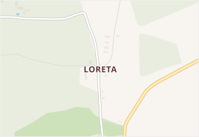 Loreta v obci Týnec - mapa části obce