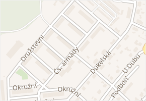Čs. armády v obci Týniště nad Orlicí - mapa ulice