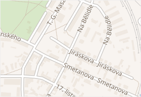 Na Bělidle v obci Týniště nad Orlicí - mapa ulice