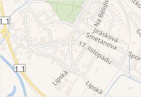 Tyršovo nám. v obci Týniště nad Orlicí - mapa ulice