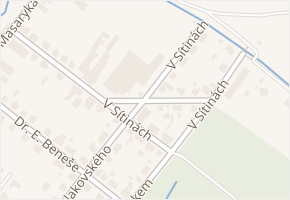V Sítinách v obci Týniště nad Orlicí - mapa ulice