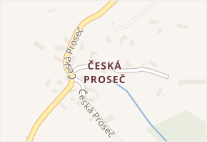 Česká Proseč v obci Úbislavice - mapa části obce
