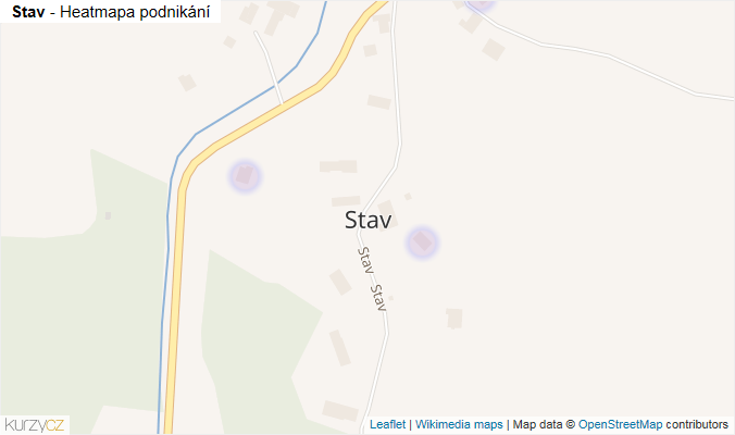 Mapa Stav - Firmy v části obce.