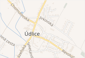 Jiráskova v obci Údlice - mapa ulice