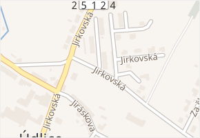 Jirkovská v obci Údlice - mapa ulice