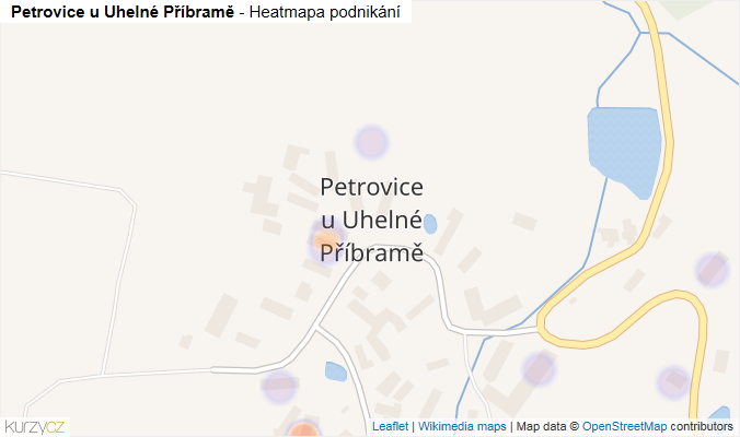Mapa Petrovice u Uhelné Příbramě - Firmy v části obce.