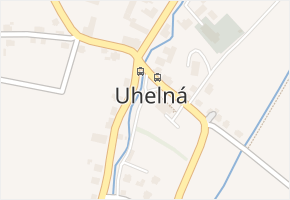 Uhelná v obci Uhelná - mapa části obce