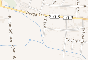 Krátká v obci Úherce - mapa ulice