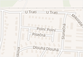Polní v obci Úherce - mapa ulice