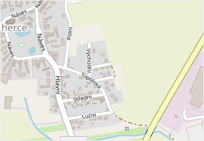 Východní v obci Úherce - mapa ulice