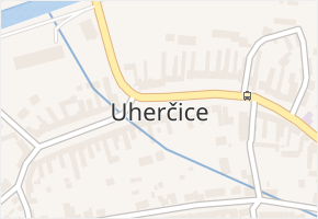 Uherčice v obci Uherčice - mapa části obce