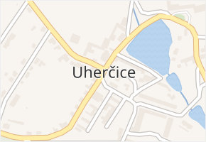 Uherčice v obci Uherčice - mapa části obce