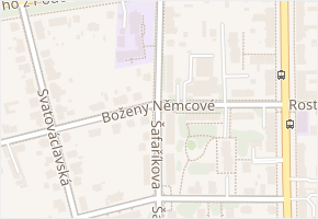 Boženy Němcové v obci Uherské Hradiště - mapa ulice
