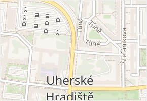Dukelských hrdinů v obci Uherské Hradiště - mapa ulice