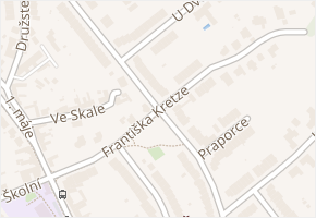 Františka Kretze v obci Uherské Hradiště - mapa ulice