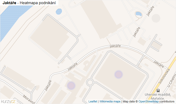 Mapa Jaktáře - Firmy v ulici.