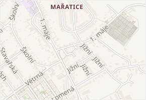 Jordán v obci Uherské Hradiště - mapa ulice