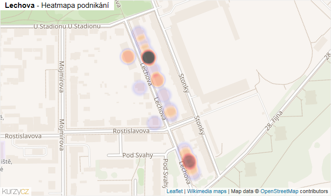 Mapa Lechova - Firmy v ulici.