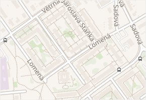 Lomená v obci Uherské Hradiště - mapa ulice