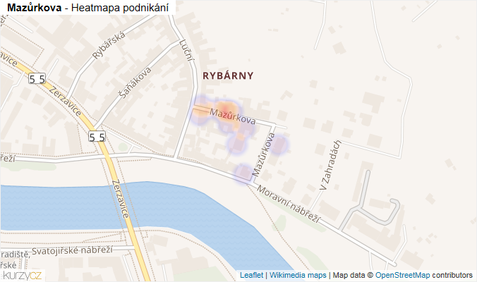 Mapa Mazůrkova - Firmy v ulici.