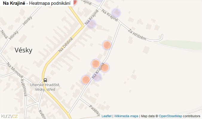 Mapa Na Krajině - Firmy v ulici.