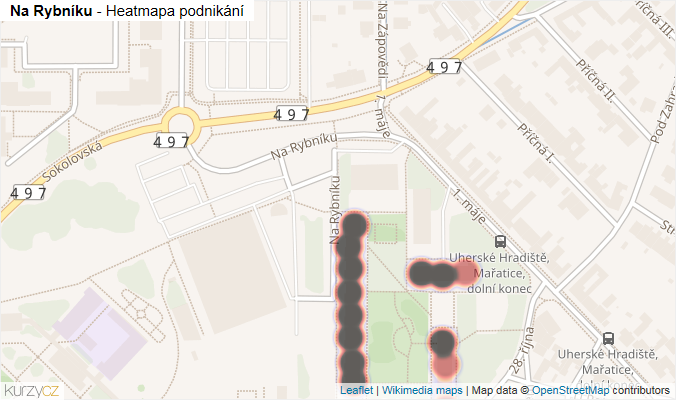 Mapa Na Rybníku - Firmy v ulici.