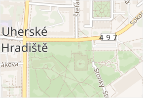 náměstí Míru v obci Uherské Hradiště - mapa ulice