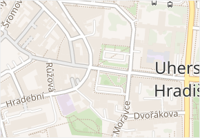 Palackého náměstí v obci Uherské Hradiště - mapa ulice