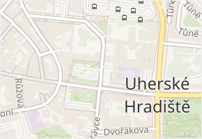 Politických vězňů v obci Uherské Hradiště - mapa ulice