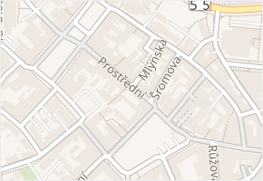 Prostřední v obci Uherské Hradiště - mapa ulice