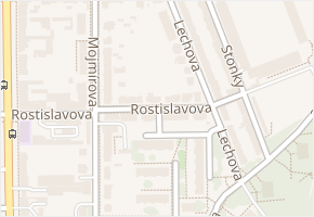 Rostislavova v obci Uherské Hradiště - mapa ulice