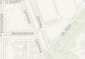 Stonky v obci Uherské Hradiště - mapa ulice