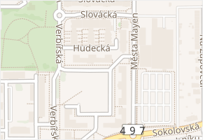 Studentské náměstí v obci Uherské Hradiště - mapa ulice