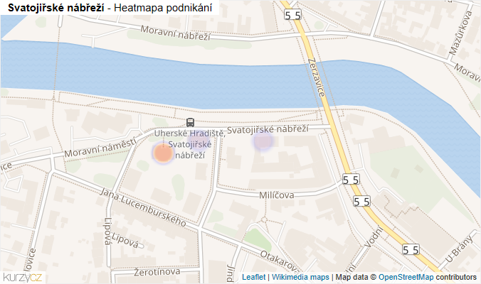 Mapa Svatojiřské nábřeží - Firmy v ulici.